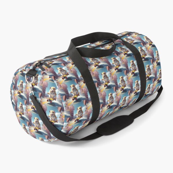 Item preview, HAMSTER & SKATBOARD designed and sold by AmazingBackDrop.