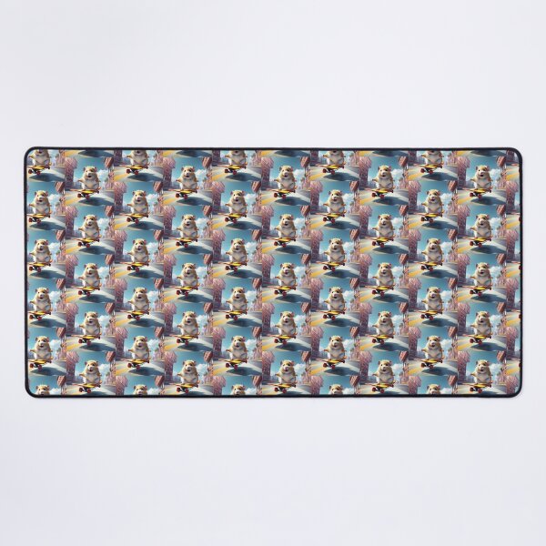 Item preview, HAMSTER & SKATBOARD designed and sold by AmazingBackDrop.