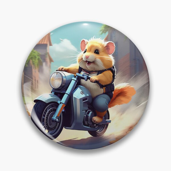 Item preview, HAMSTER & MOTORCYCLE designed and sold by AmazingBackDrop.
