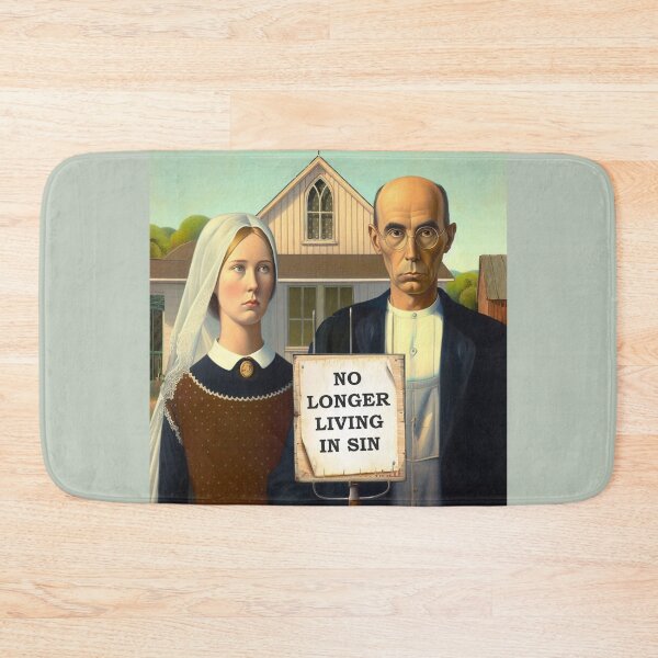 Item preview,  American Gothic Grant Wood painting Famous Art parody  designed and sold by ArtUnova.
