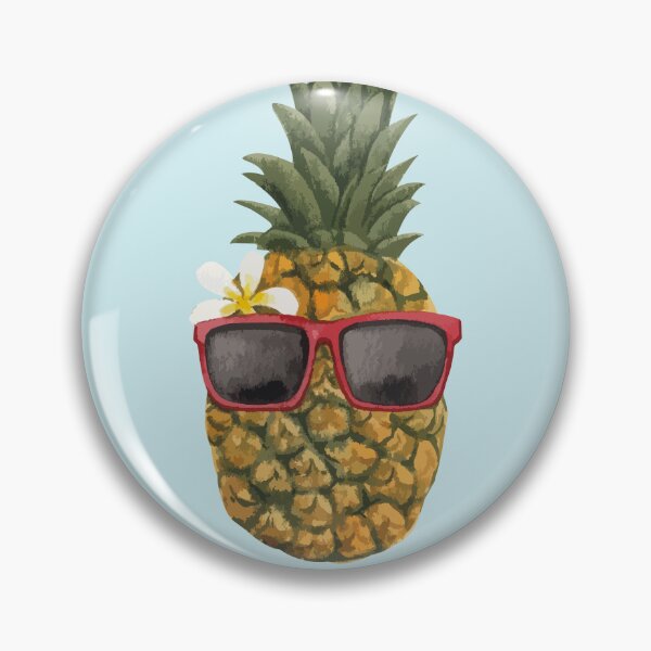 Item preview, Pineapple with Sunglasses - A Cute and Funny Tropical Hawaiian Illustration Pastel Painting Style designed and sold by My Kind of Mood.