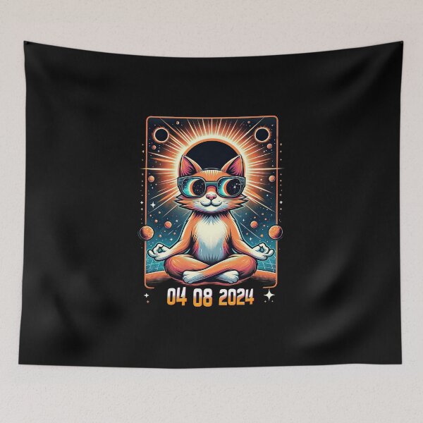 Item preview, 2024 Solar Eclipse Shirt Cat Wearing Solar Eclipse Glasses T-Shirt designed and sold by MAPDDesigns.