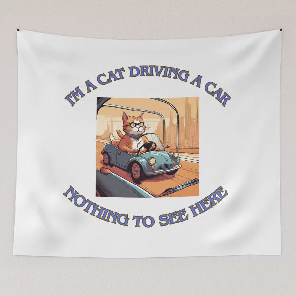 Item preview, I'm a cat driving a car 5 designed and sold by LorenzoArtZa.
