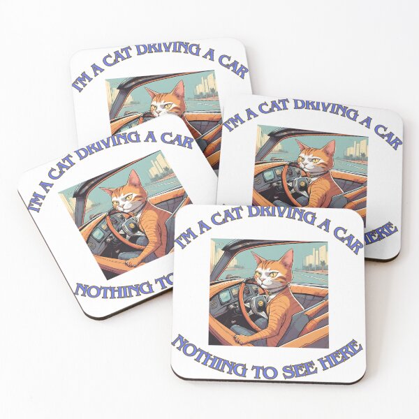 Item preview, I'm a cat driving a car 6 designed and sold by LorenzoArtZa.