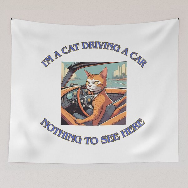Item preview, I'm a cat driving a car 6 designed and sold by LorenzoArtZa.