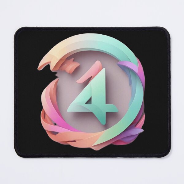 Item preview, Logo with the pastel color , no background, high quality, number 4 , number 9 logo that incorporates stylistic rendering adjectives such as sleek, modern, and futuristic, t designed and sold by thima shop.
