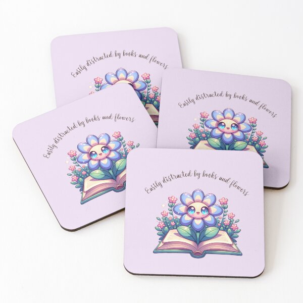 Item preview, Easily distracted by books and flowers designed and sold by IvyLoveArt.