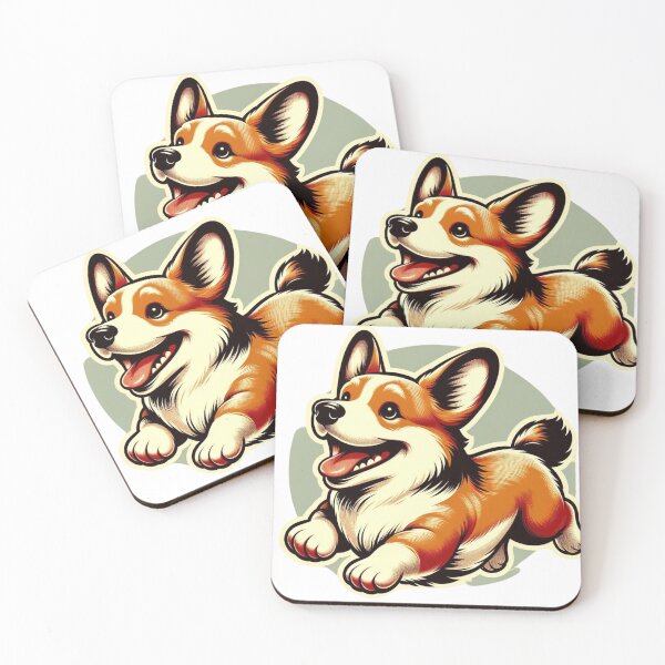Item preview, Happy Corgi Art Print designed and sold by Esmilna Castillo.