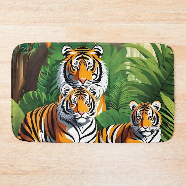 Item preview, Beautiful Sumatra Tiger Family in the Jungle Amazon Forest designed and sold by sportsimpact.