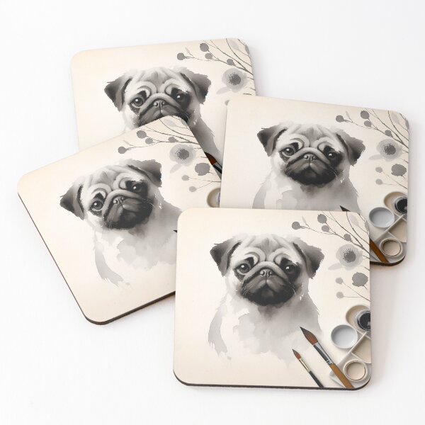Item preview, Playful Pug Art designed and sold by PawspectCreate.