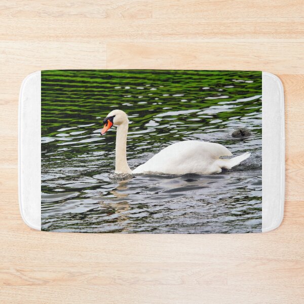 Item preview, White Mute Swan Swimming on the River designed and sold by Dorset Girl.