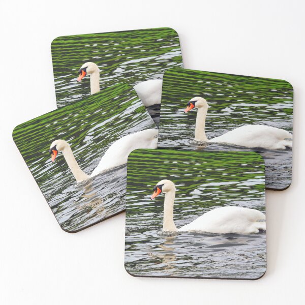 Item preview, White Mute Swan Swimming on the River designed and sold by Dorset Girl.