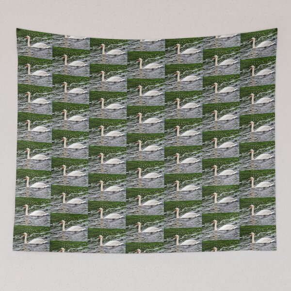Item preview, White Mute Swan Swimming on the River designed and sold by Dorset Girl.