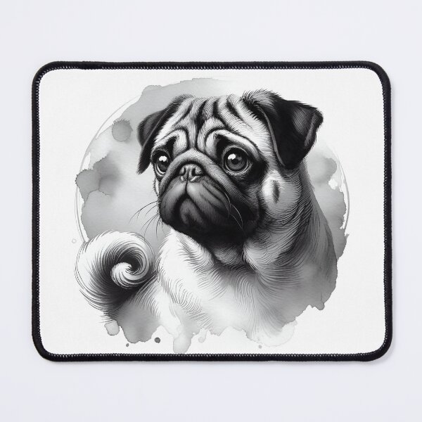Item preview, Whimsical Pug Portrait designed and sold by PawspectCreate.