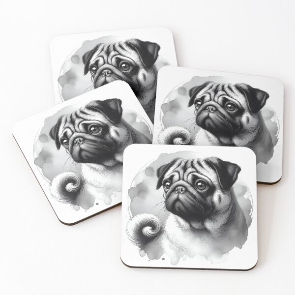 Item preview, Whimsical Pug Portrait designed and sold by PawspectCreate.