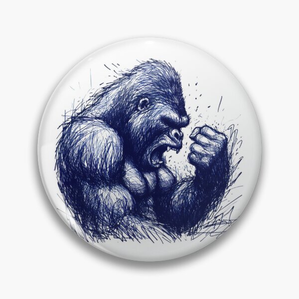 Item preview, Inked Gorilla Roar designed and sold by NickTaroDesign.