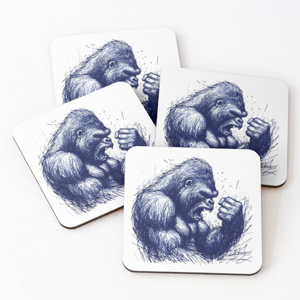 Item preview, Inked Gorilla Roar designed and sold by NickTaroDesign.