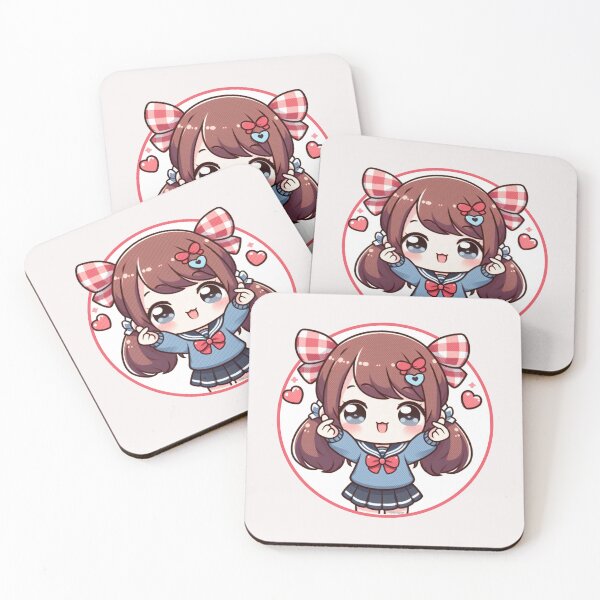 Item preview, K-Pop Girl with heart fingers designed and sold by FunnehGacha.