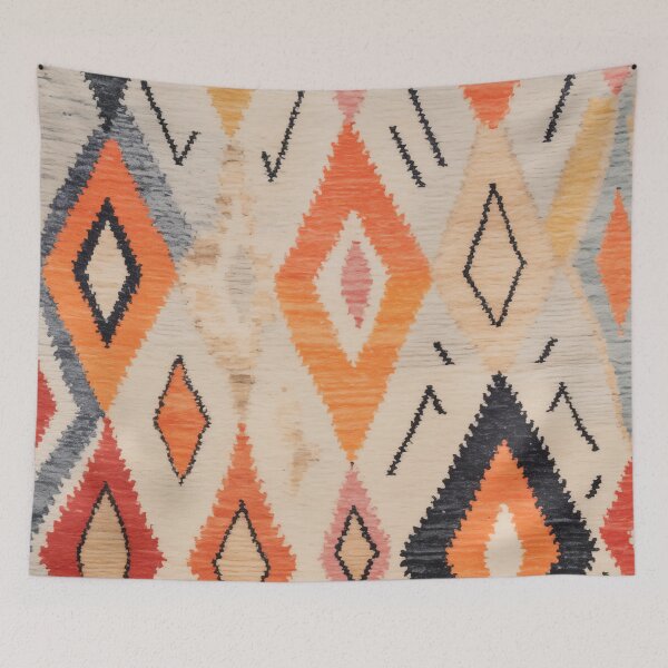Item preview, Moroccan Berber Rug Design No.29 - Multicolor, Ivory White designed and sold by Zoltan Ratko.