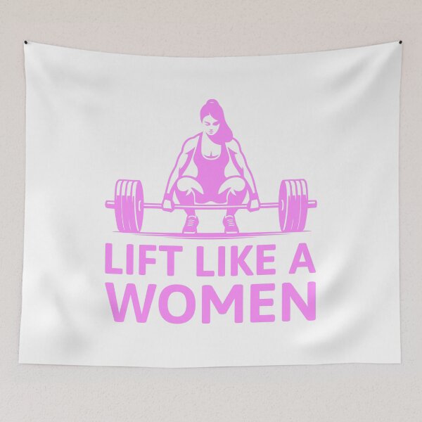 Item preview, Lift Like A Women! Pink Gym Girlie Deadlifting designed and sold by PMCreative.
