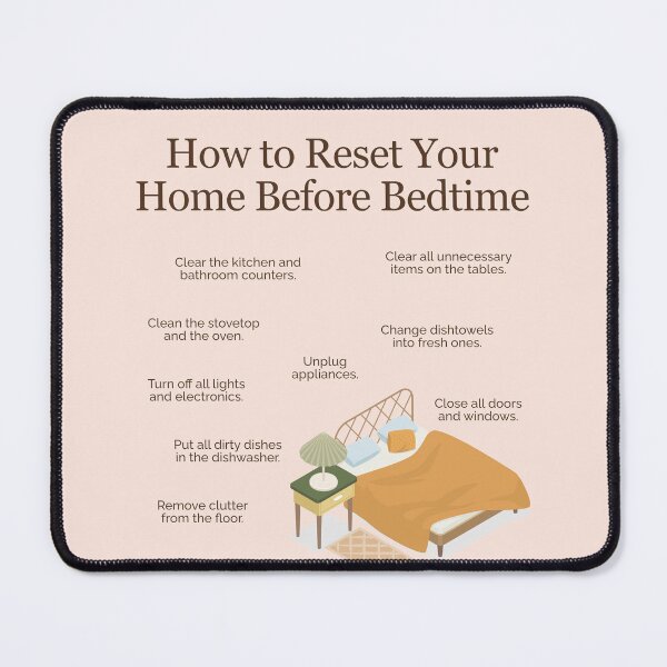 Item preview, How to Reset Your Home before Bedtime designed and sold by TheFocusedShop.