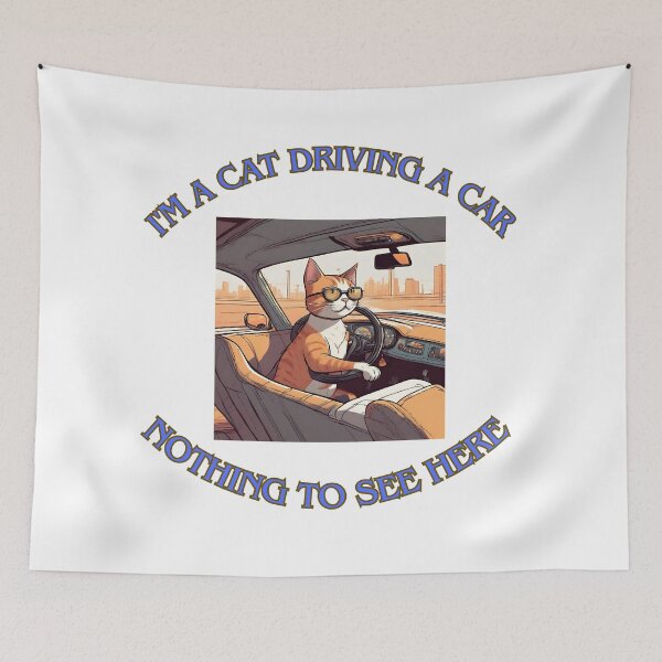 Item preview, I'm a cat driving a car 7 designed and sold by LorenzoArtZa.