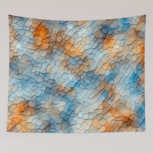 Item preview, Abstract Mosaic Pattern with Warm and Cool Tones designed and sold by Rostislav Bouda.