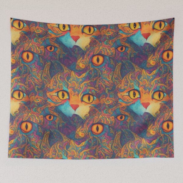 Item preview, Abstract cat pattern designed and sold by NavyPanda.