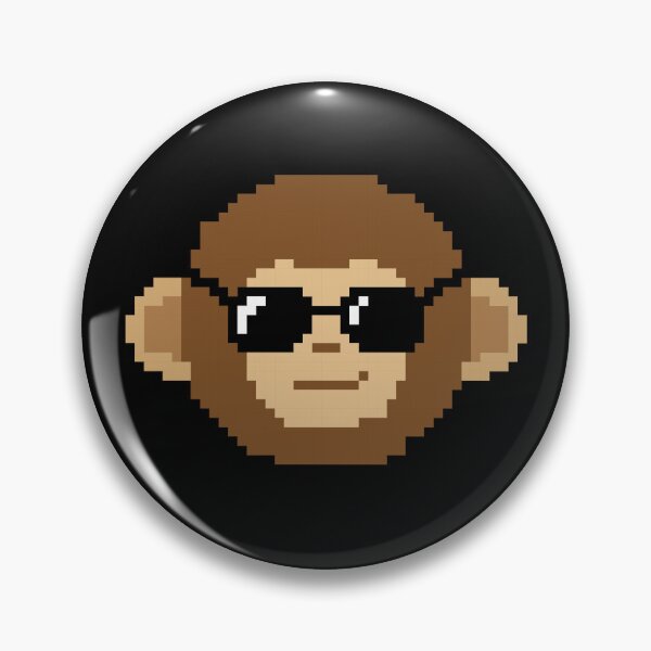 Item preview, Pixel Monkey Figure (black) for PINit Board Game  designed and sold by D-Vogt-Grafik.