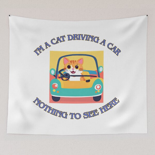 Item preview, I'm a cat driving a car 8 designed and sold by LorenzoArtZa.