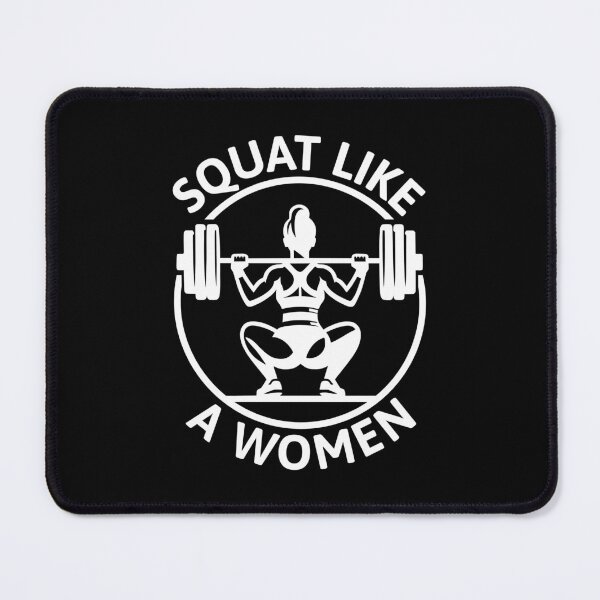 Item preview, Squat Like A Women! Black And White Gym Girlie Squatting designed and sold by PMCreative.
