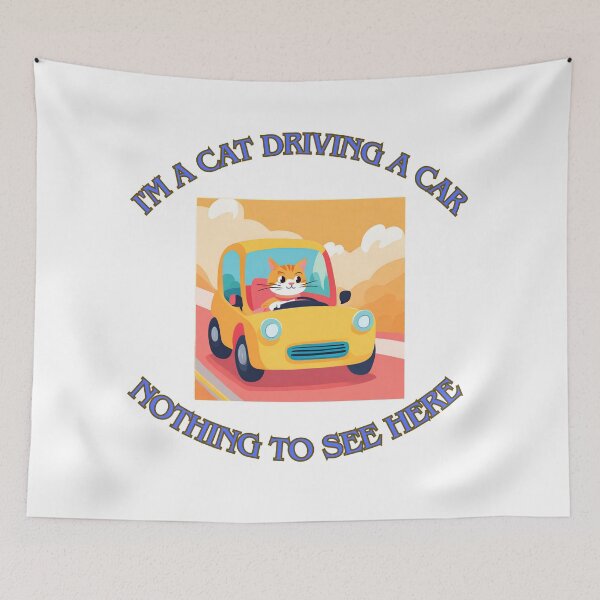 Item preview, I'm a cat driving a car 9 designed and sold by LorenzoArtZa.