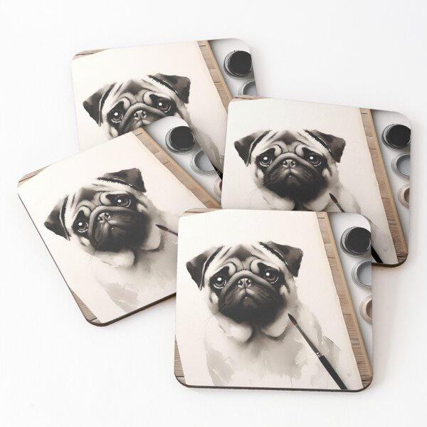 Item preview, Ink Wash Pug Majesty designed and sold by PawspectCreate.