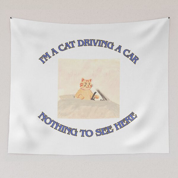 Item preview, I'm a cat driving a car 10 designed and sold by LorenzoArtZa.