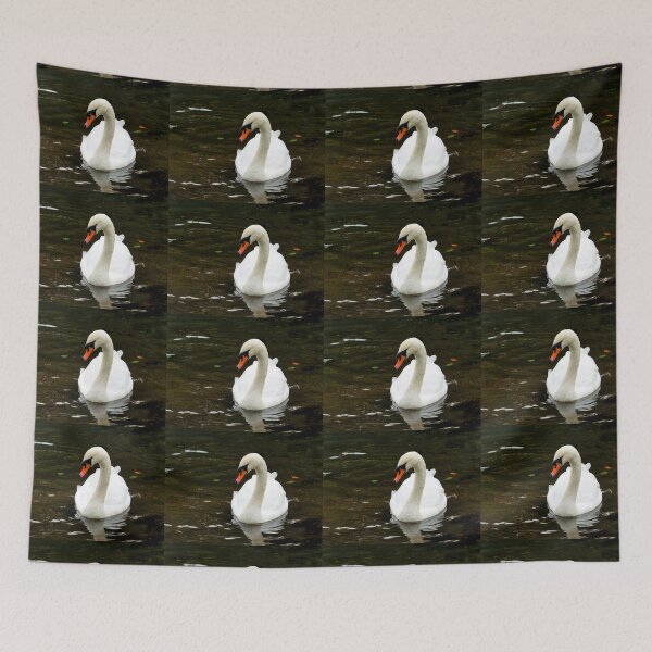 Item preview, White Mute Swan Swimming on the River designed and sold by Dorset Girl.