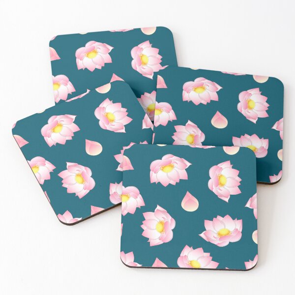 Item preview, Lotus prints in pink and yellow designed and sold by Anisha  Vaz.