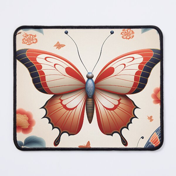 Item preview, A Chinese moon butterfly in flight, with delicate wings and traditional Chinese designs designed and sold by IAmagineFR.