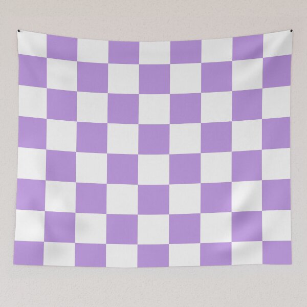 Item preview, Checkered - White and Light Violet designed and sold by JustPatterns2.