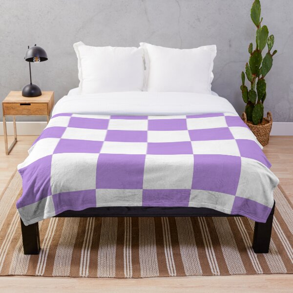 Item preview, Large Checkered - White and Light Violet designed and sold by JustPatterns2.