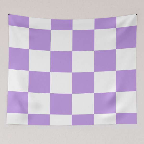 Item preview, Large Checkered - White and Light Violet designed and sold by JustPatterns2.