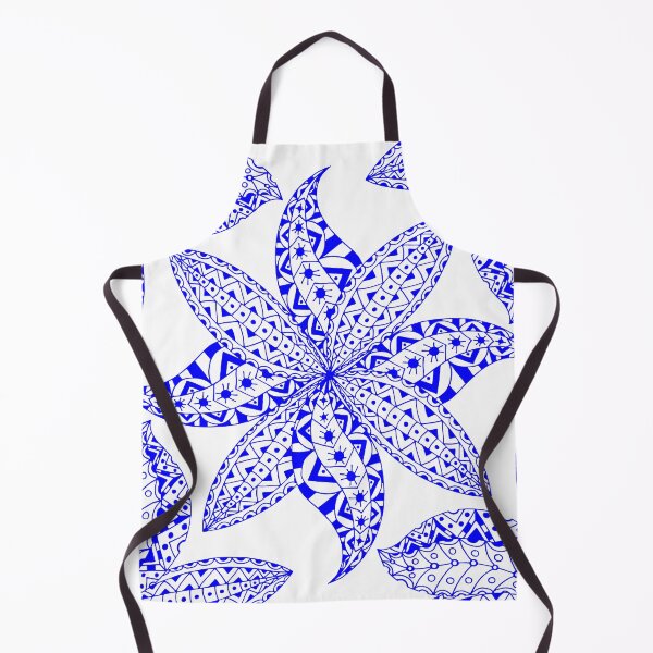Item preview, Blue pen flower art designed and sold by Anisha  Vaz.