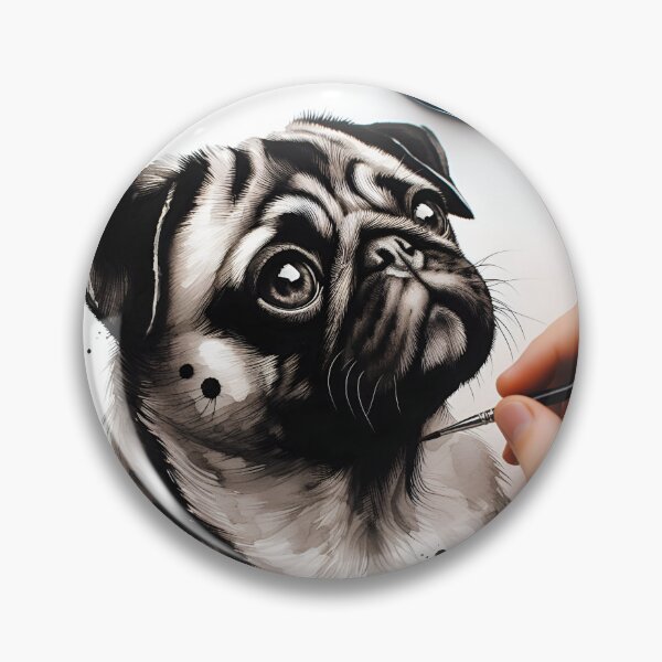 Artikelvorschau, Cartoon Pug Bliss entworfen und verkauft von PawspectCreate.