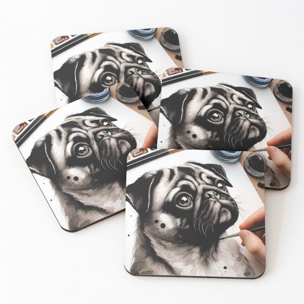 Item preview, Cartoon Pug Bliss designed and sold by PawspectCreate.