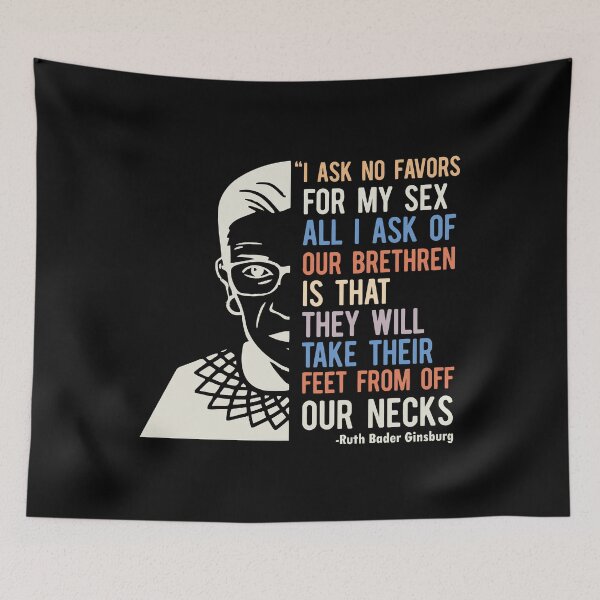 Item preview, RBG Quote I Ask No Favor For My Sex Feminist designed and sold by InspireSticker.