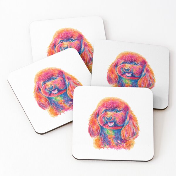 Item preview, Colorful Poodle Watercolor Portrait designed and sold by HappyNoireArt.