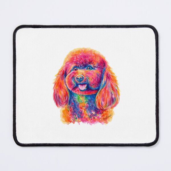 Item preview, Colorful Poodle Watercolor Portrait designed and sold by HappyNoireArt.