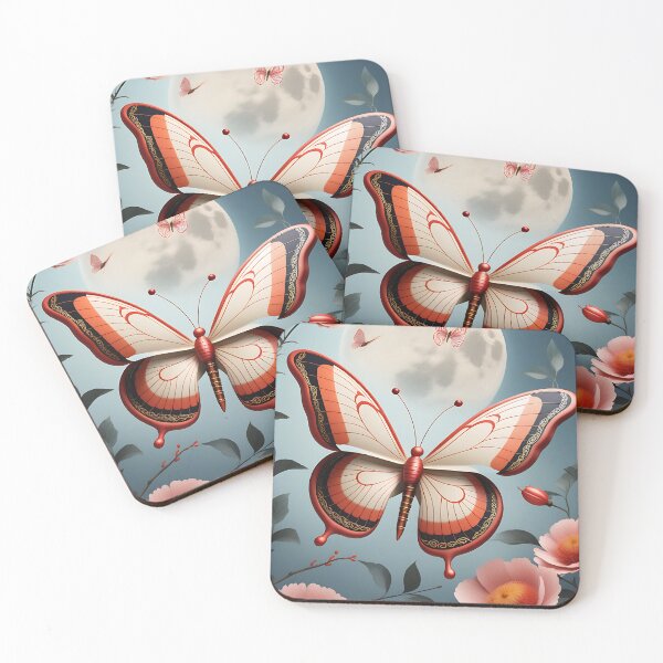 Item preview, A Chinese moon butterfly in flight, with delicate wings and traditional Chinese designs designed and sold by IAmagineFR.