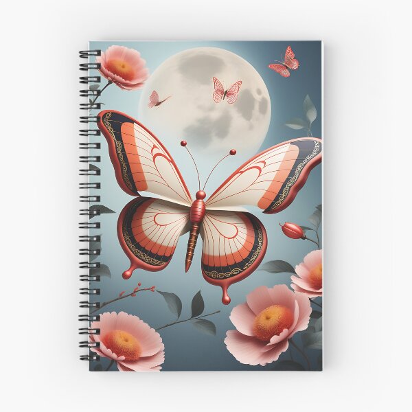 Item preview, A Chinese moon butterfly in flight, with delicate wings and traditional Chinese designs designed and sold by IAmagineFR.