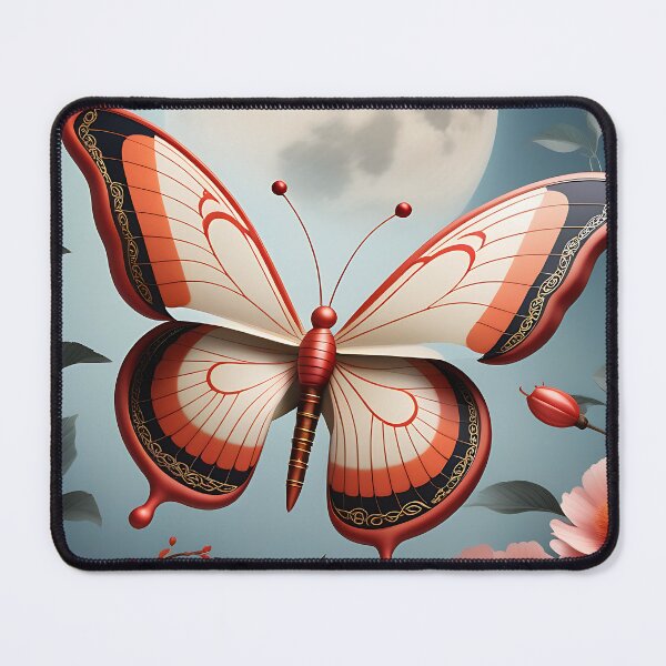 Item preview, A Chinese moon butterfly in flight, with delicate wings and traditional Chinese designs designed and sold by IAmagineFR.