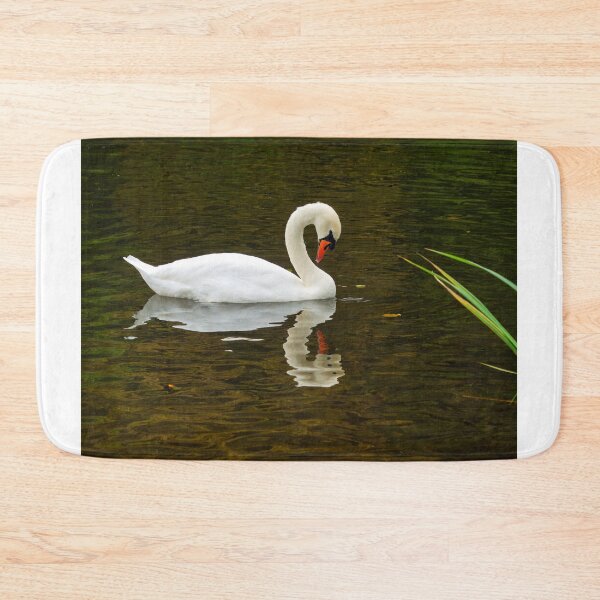 Item preview, White Mute Swan Swimming on the River designed and sold by Dorset Girl.